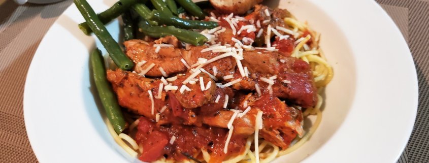 Spicey Rib and Italian Sauasage Spaghettoni
